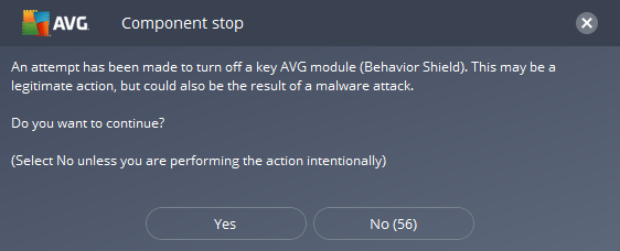 behavior shield is now off